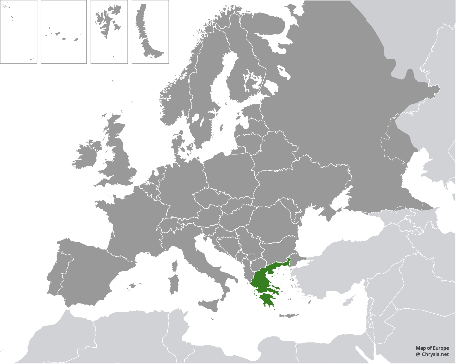 European distribution of Chrysura arcadiae (Arens, 2001)