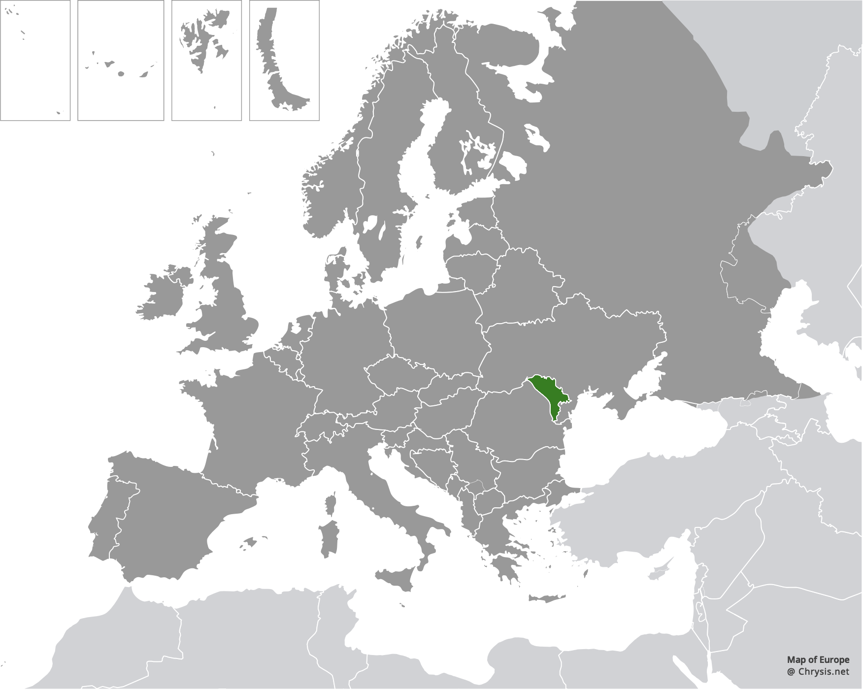 European distribution of Elampus cecchiniae (Semenov, 1967)