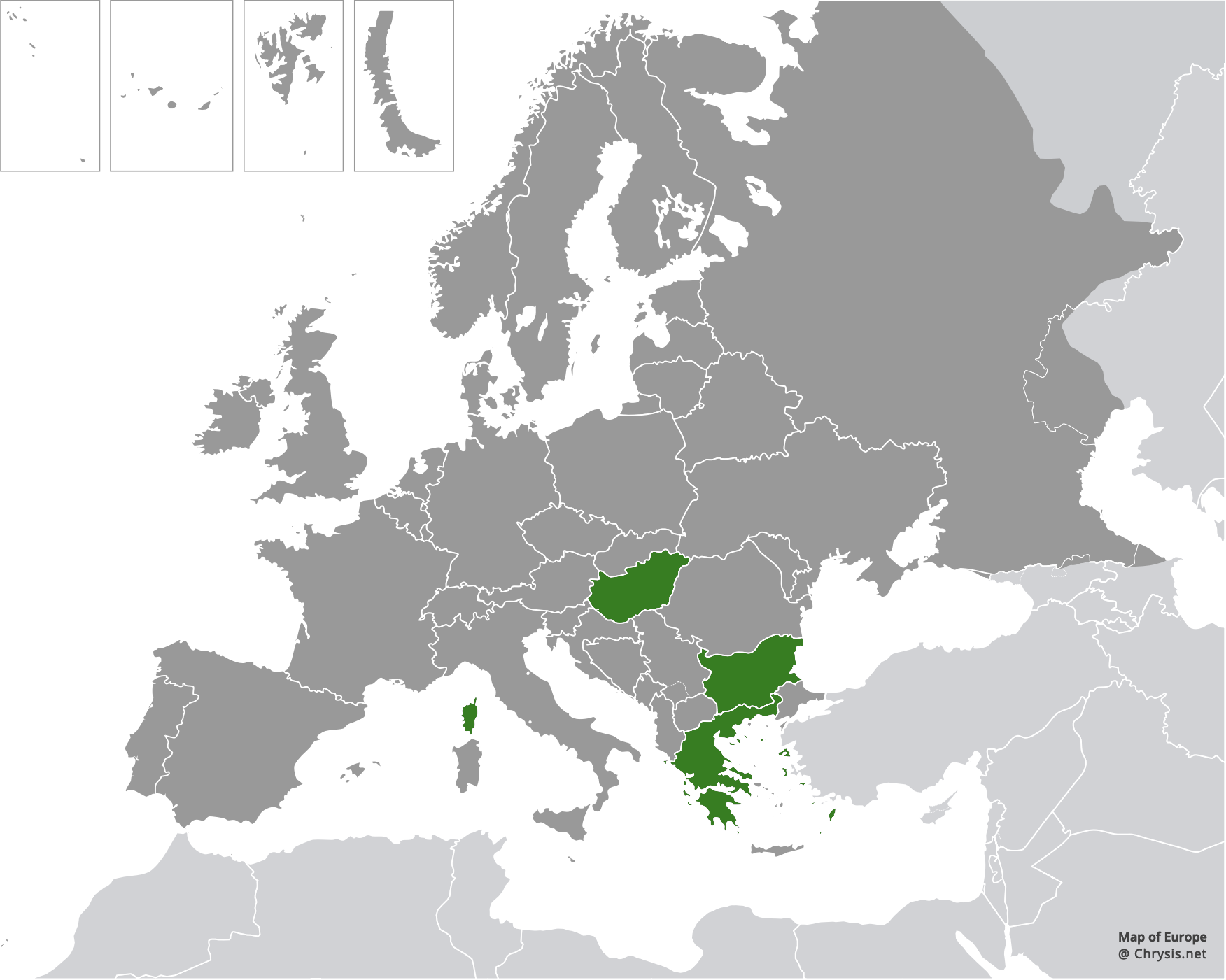 European distribution of Holopyga generosa virideaurata Linsenmaier, 1951