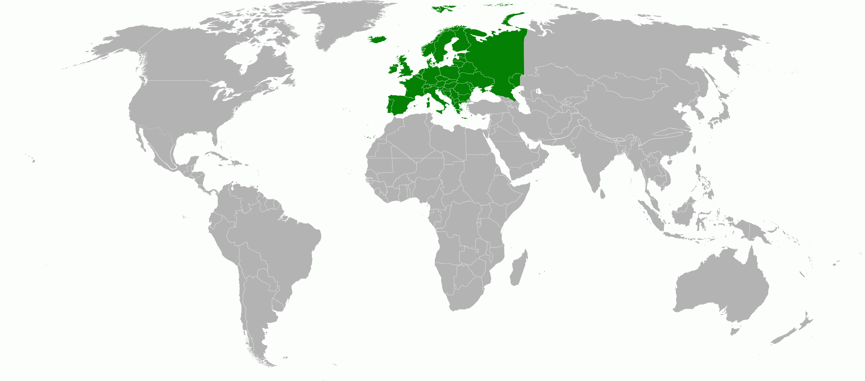 World distribution of Chrysis corusca