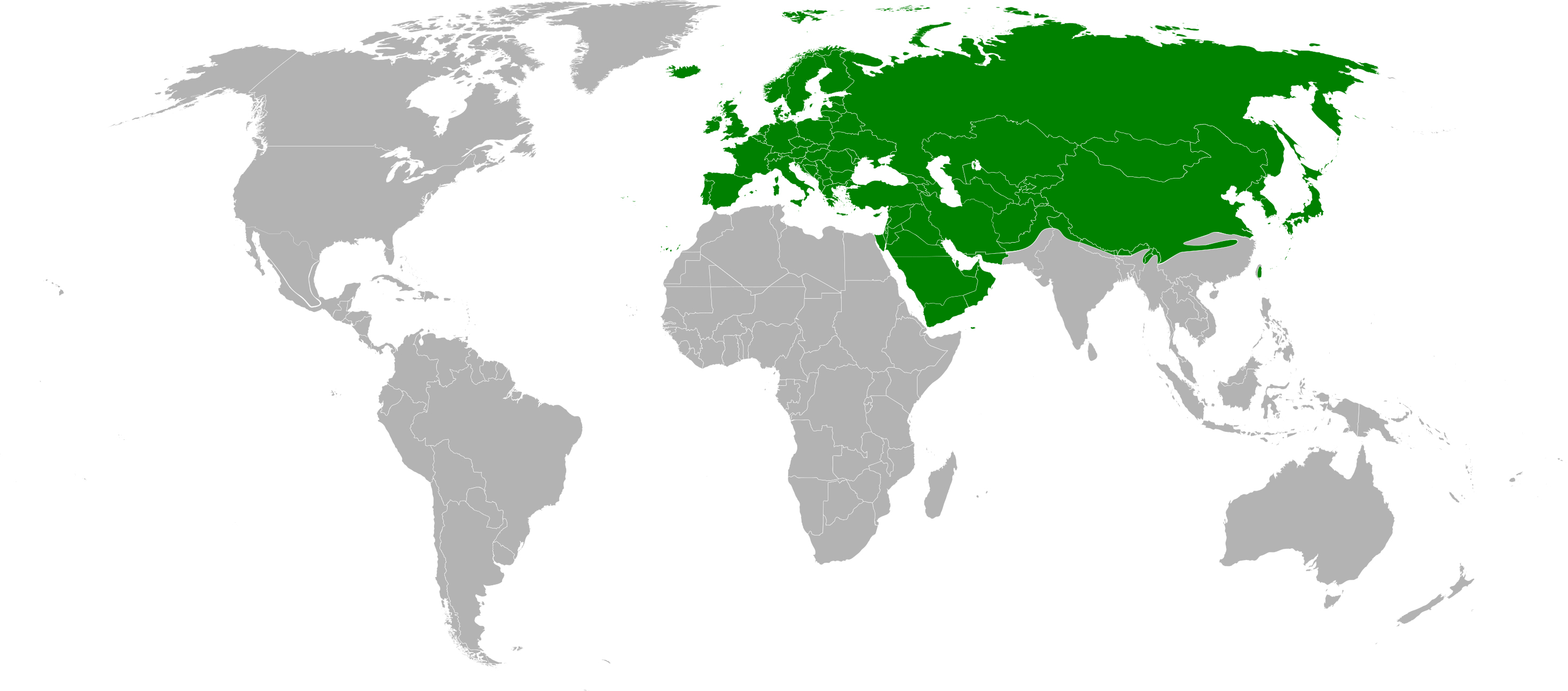 World distribution of Philoctetes bogdanovii