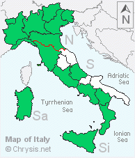 Italian distribution of Chrysis germari