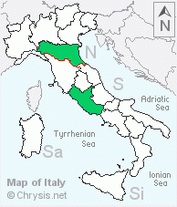 Italian distribution of Chrysis immaculata