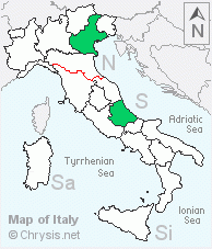 Italian distribution of Cleptes ignitus 