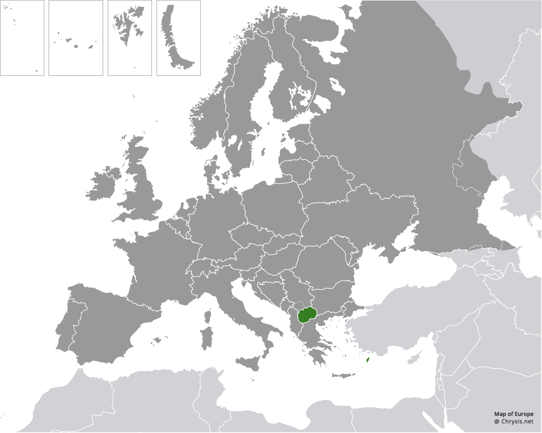 European distribution of Chrysis ambigua Radoszkowski, 1891