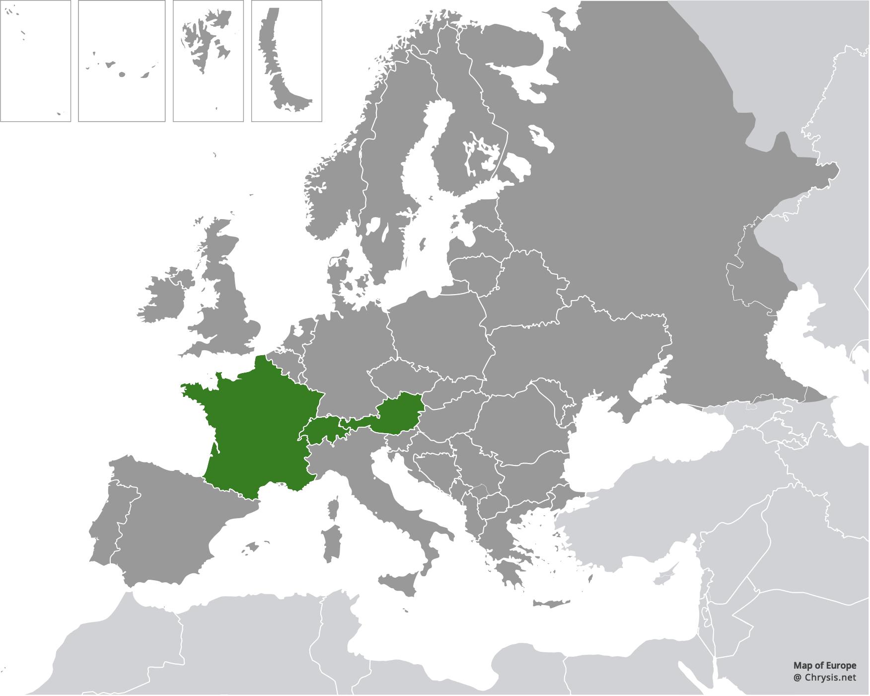 European distribution of Chrysis angustula alpina Niehuis, 2000