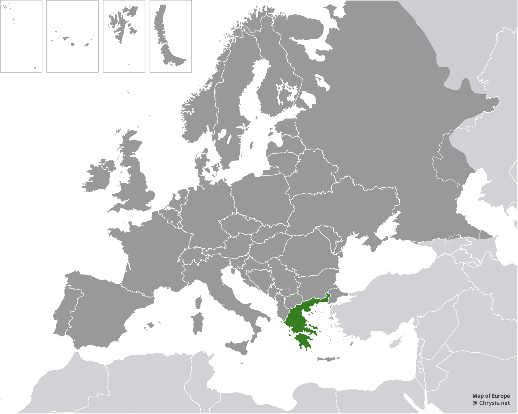 European distribution of Chrysis breviradialis Linsenmaier, 1968