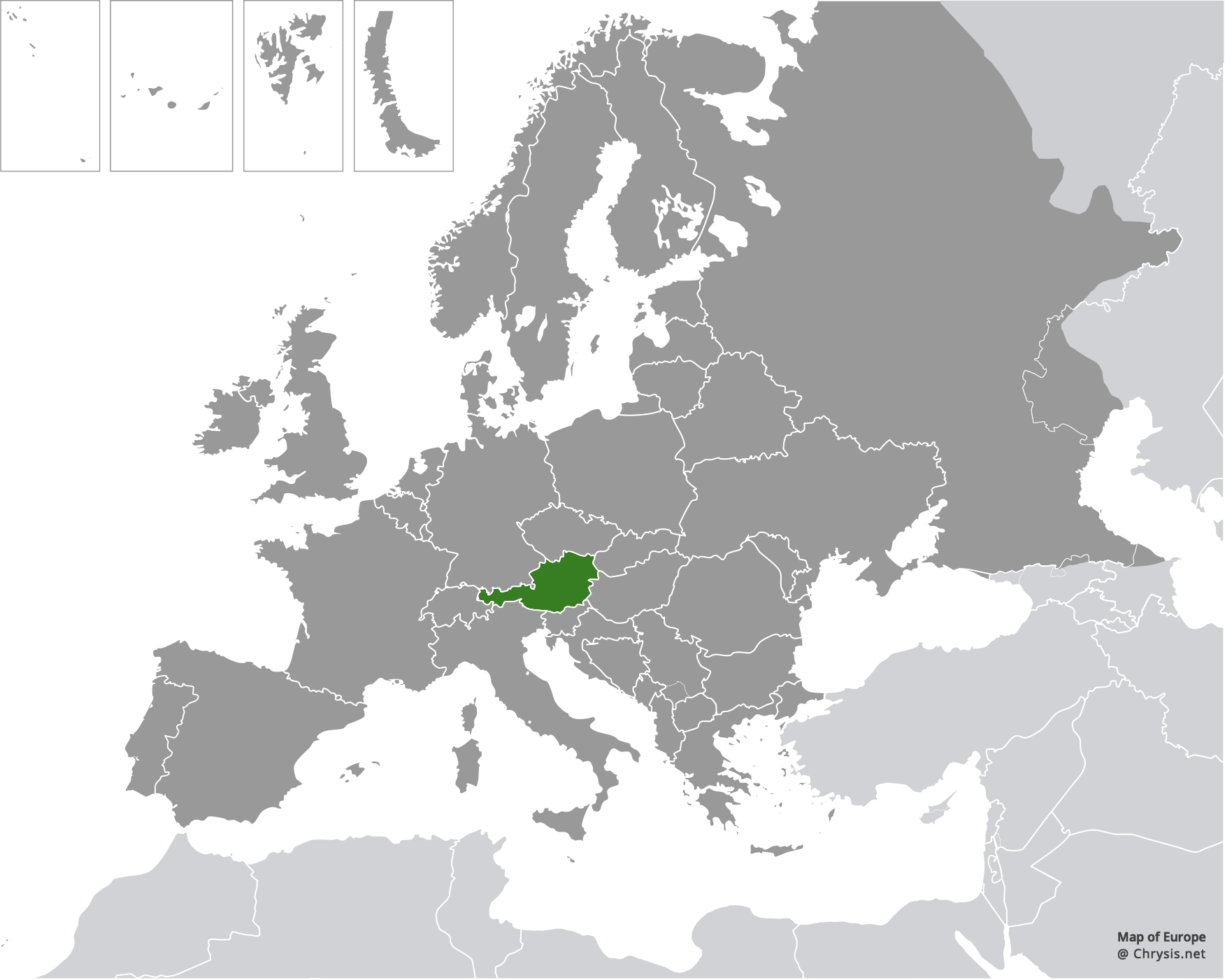 European distribution of Chrysis caspiensis Linsenmaier, 1959