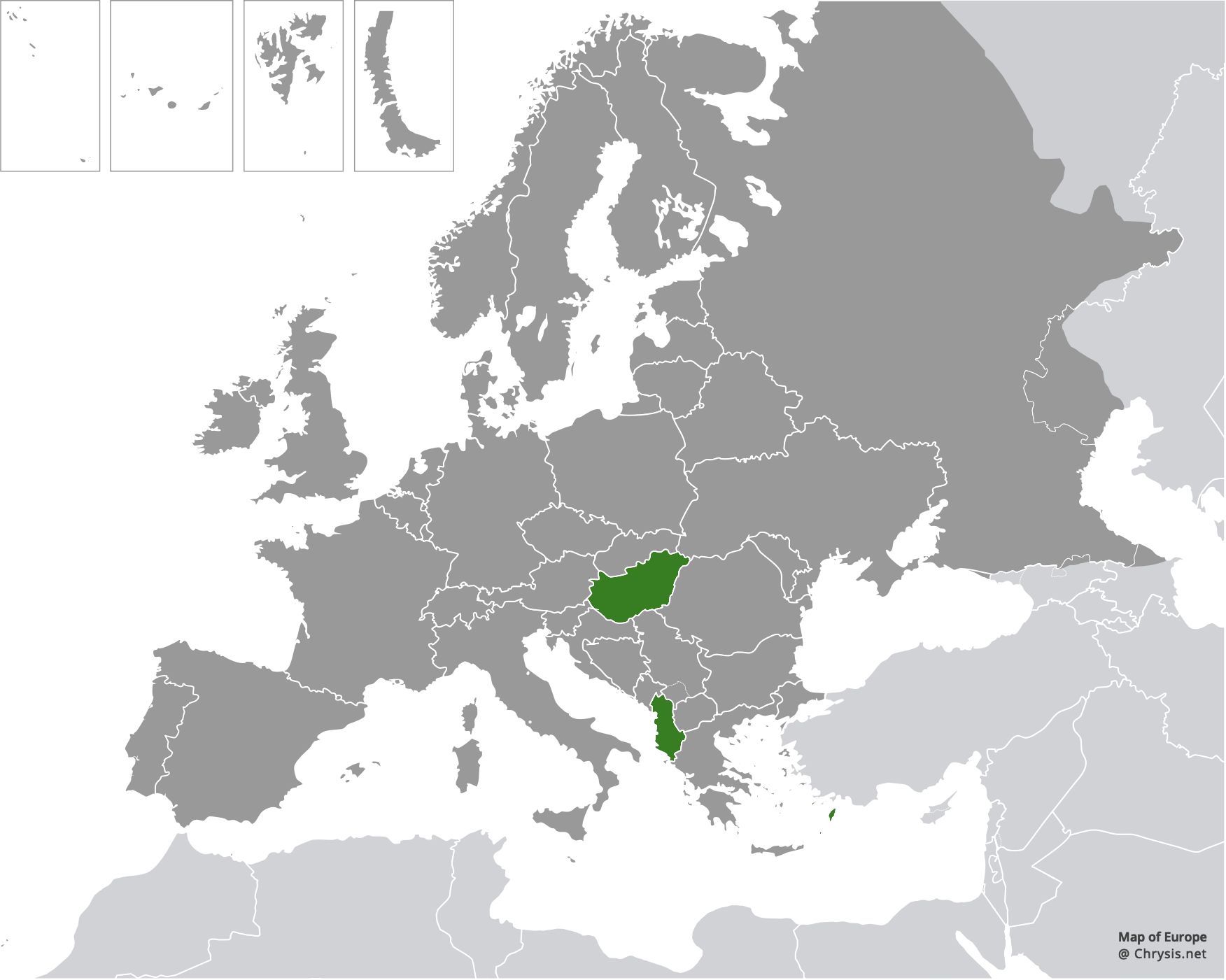 European distribution of Chrysis grohmanni bolivari Mercet, 1902