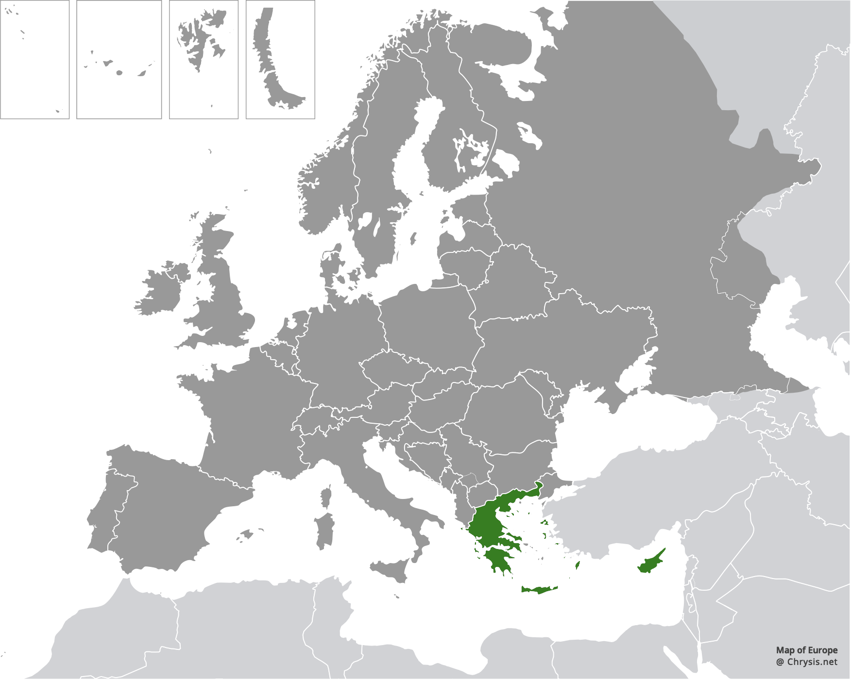 European distribution of Chrysis interjecta hemichlora Linsenmaier, 1951