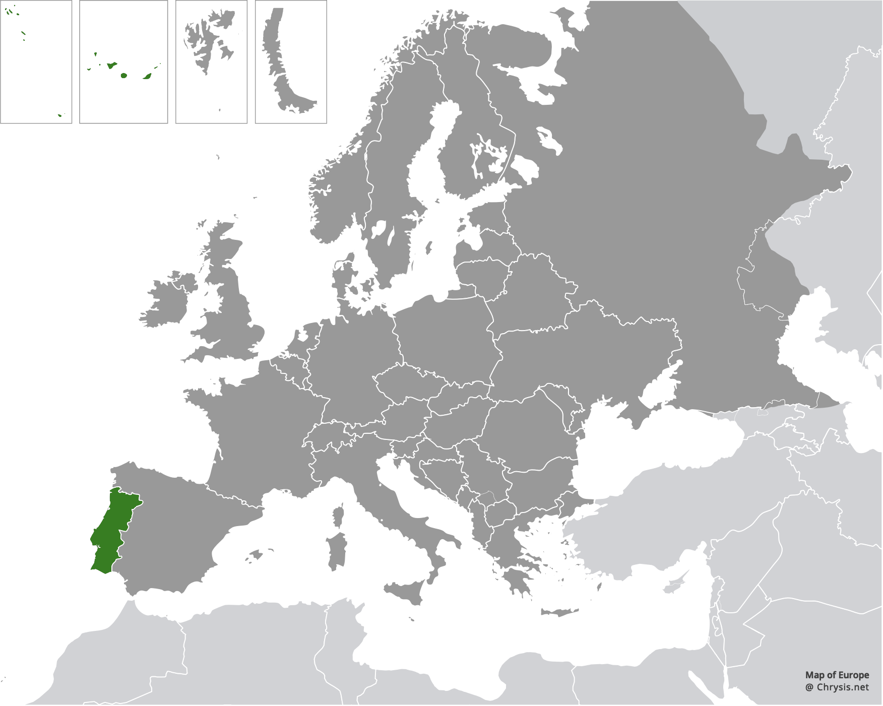 European distribution of Chrysis magnidens Perez, 1895