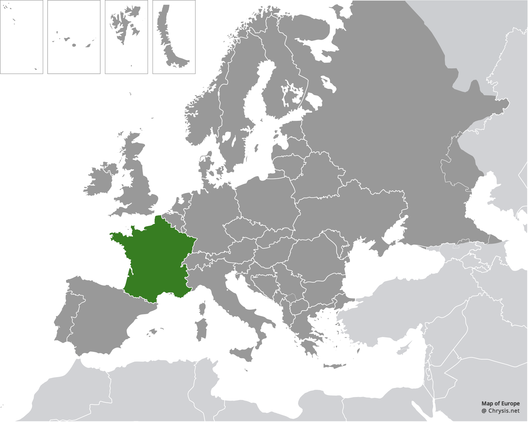 European distribution of Chrysis mocquerysi Buysson, 1887