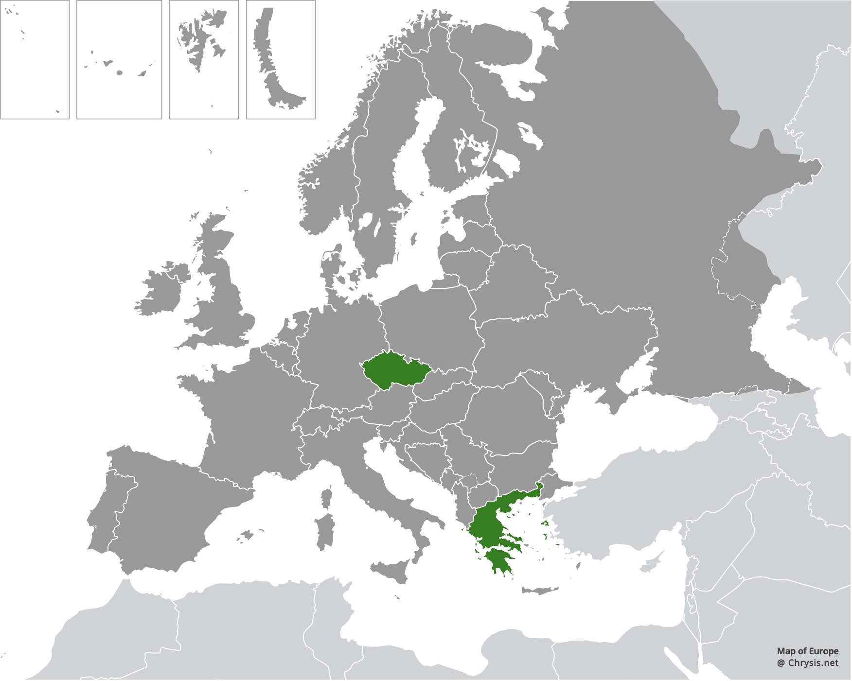 European distribution of Chrysis separata Trautmann, 1926