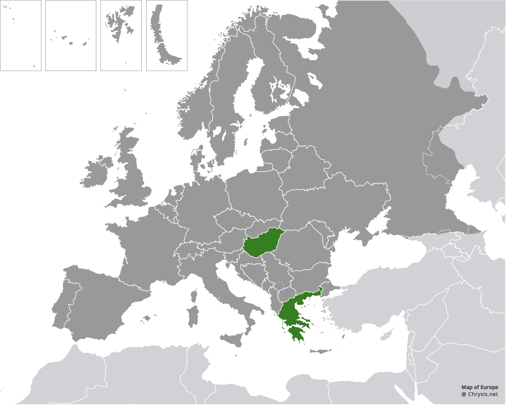 European distribution of Cleptes mocsaryi