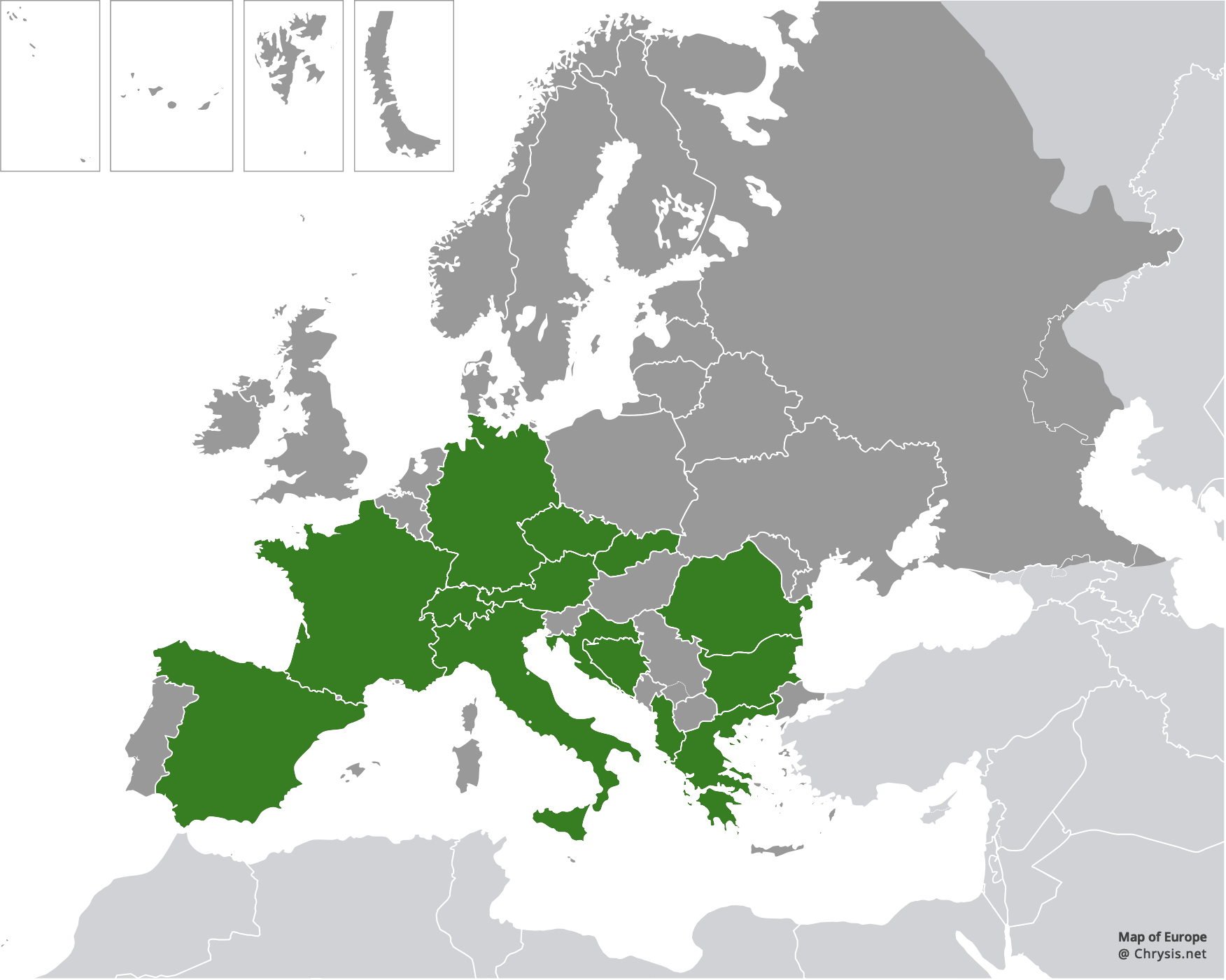 European distribution of Cleptes splendidus (Fabricius, 1794)