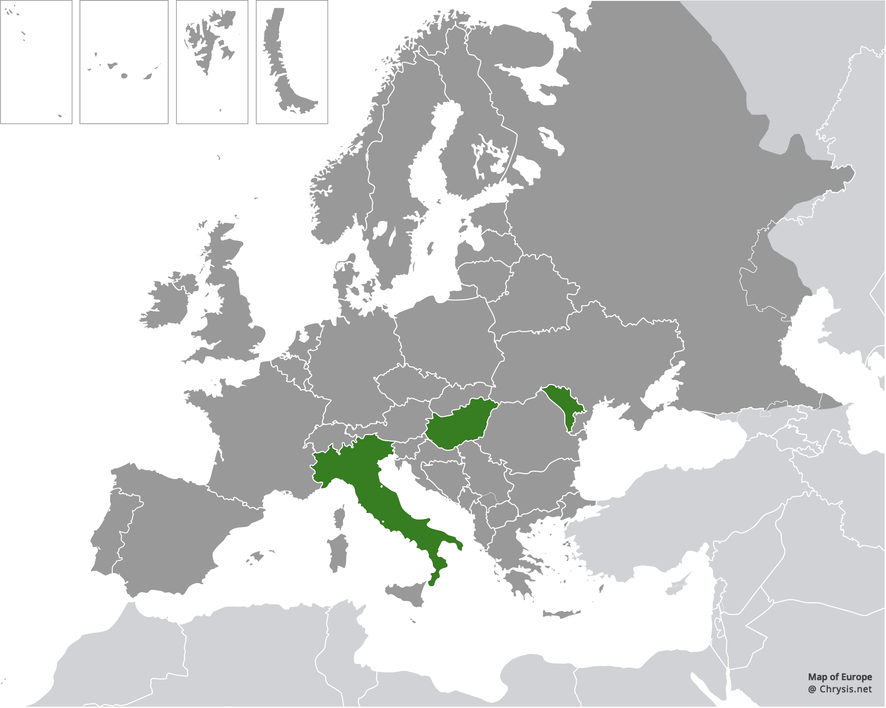 European distribution of Elampus ambiguus Dahlbom, 1845