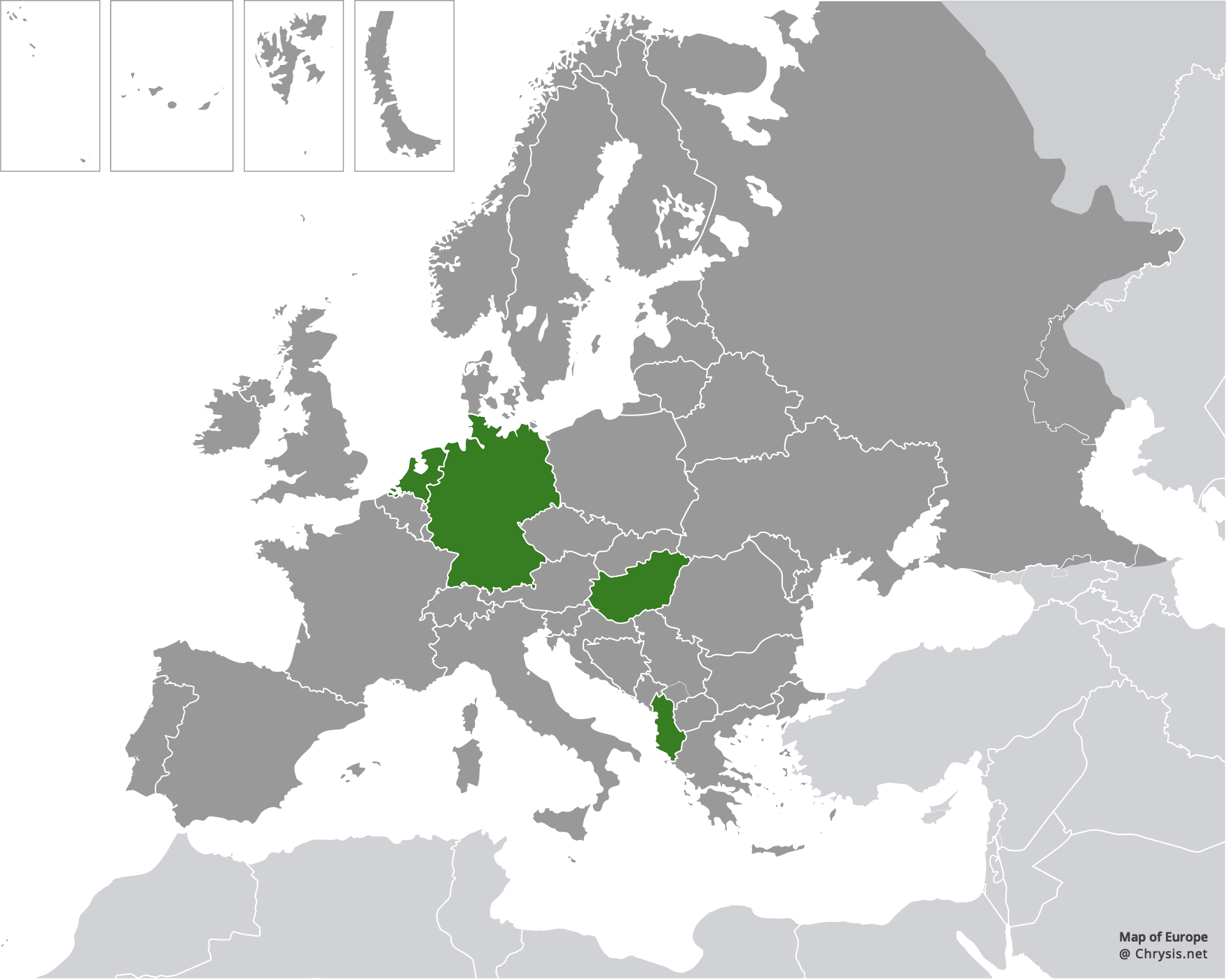 European distribution of Elampus foveatus (Mocsáry, 1914)