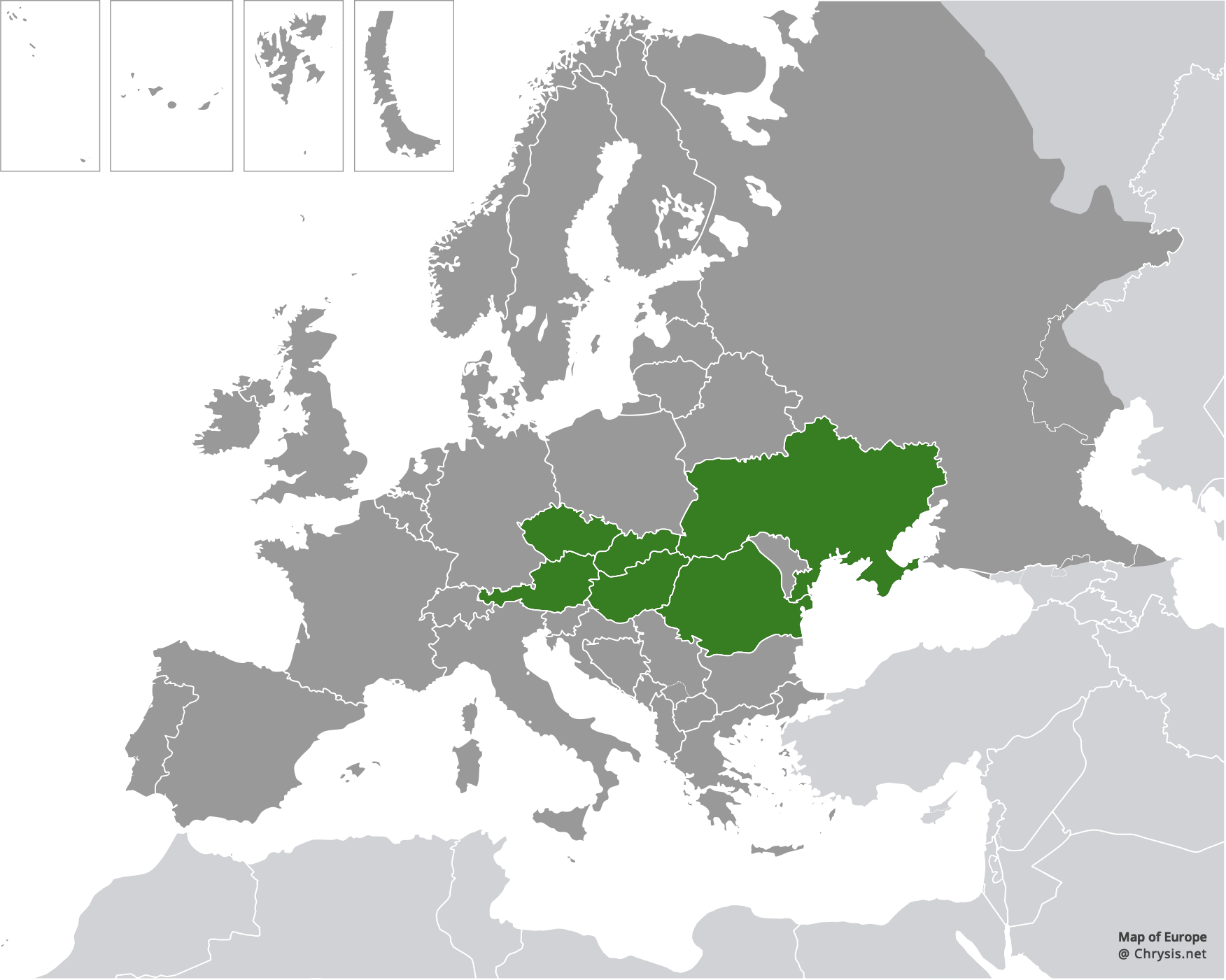 European distribution of Elampus pyrosomus (Förster, 1853)