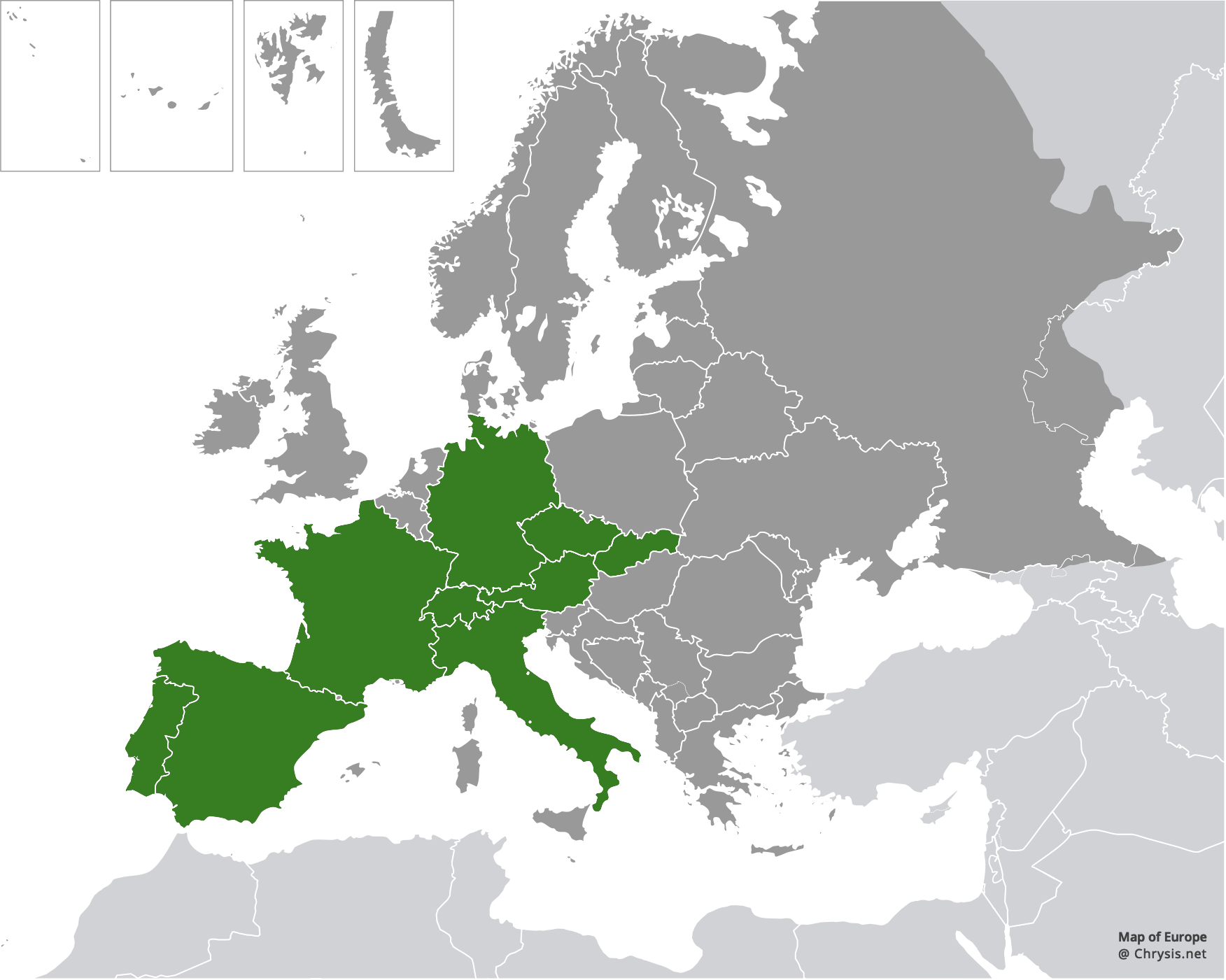 European distribution of Hedychridium krajniki Balthasar, 1946