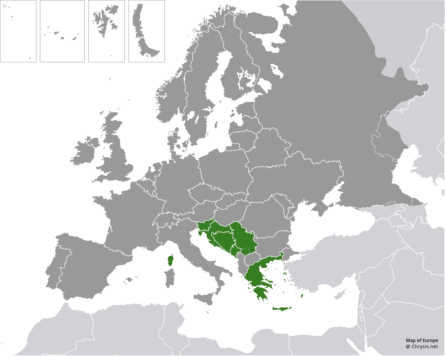 European distribution of Hedychridium verhoeffi Linsenmaier, 1959