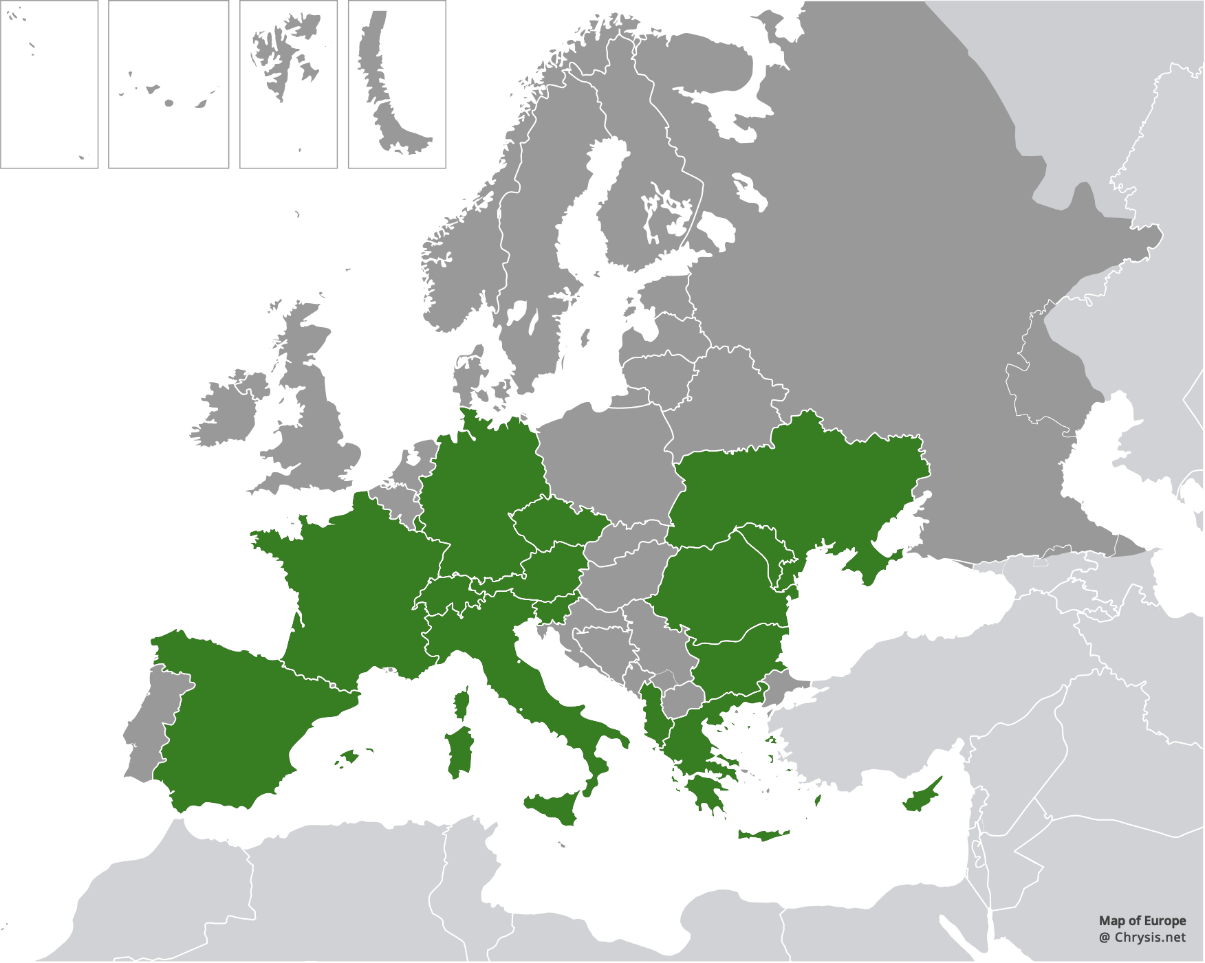 European distribution of Holopyga ignicollis Dahlbom, 1854