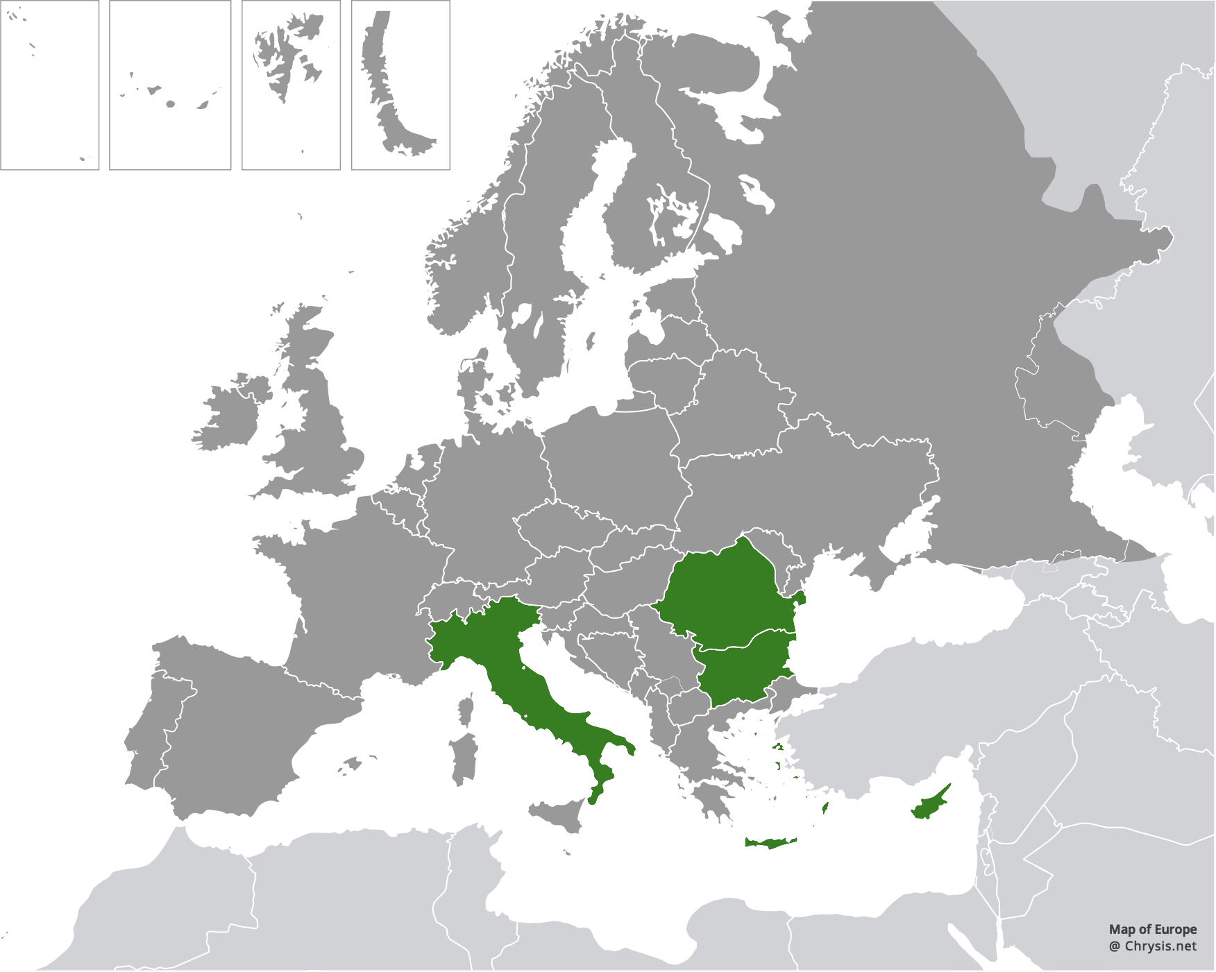 European distribution of Holopyga punctatissima Dahlbom, 1854