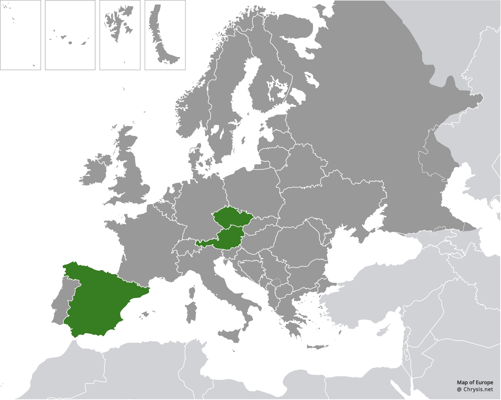 European distribution of Philoctetes horvathi (Mocsáry, 1889)