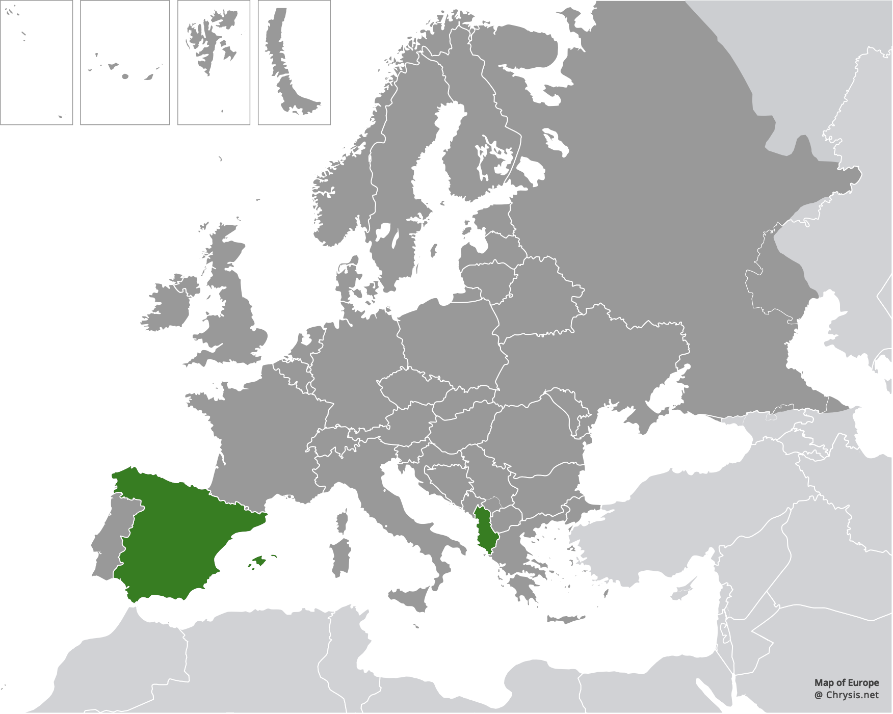 European distribution of Philoctetes micans (Klug, 1835)