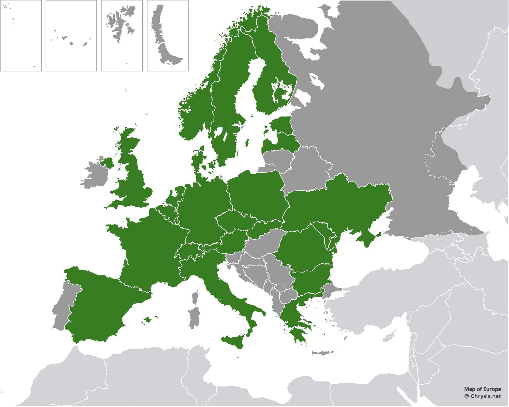 European distribution of Pseudochrysis neglecta (Shuckard, 1837)