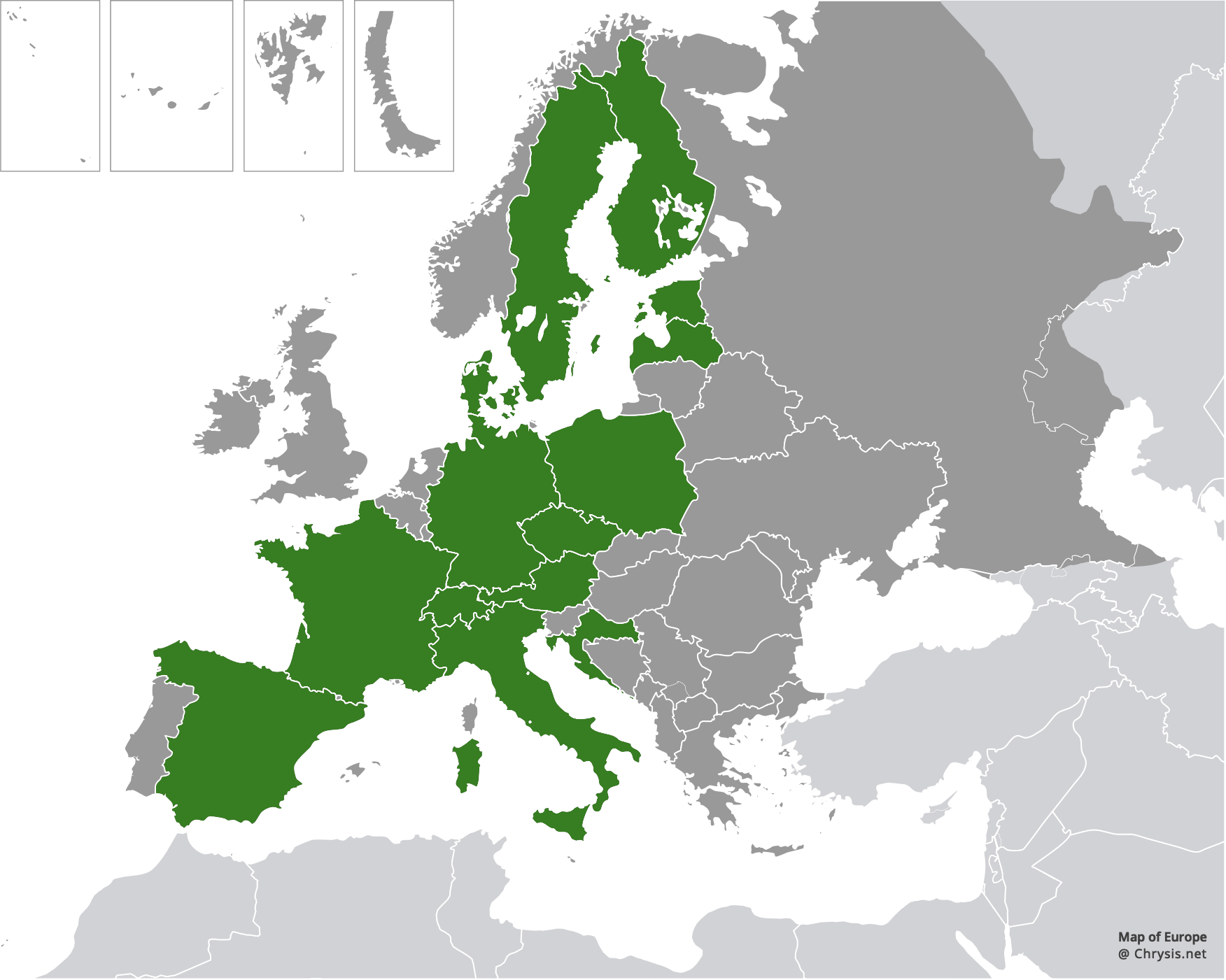 European distribution of Pseudomalus triangulifer (Abeille, 1877)