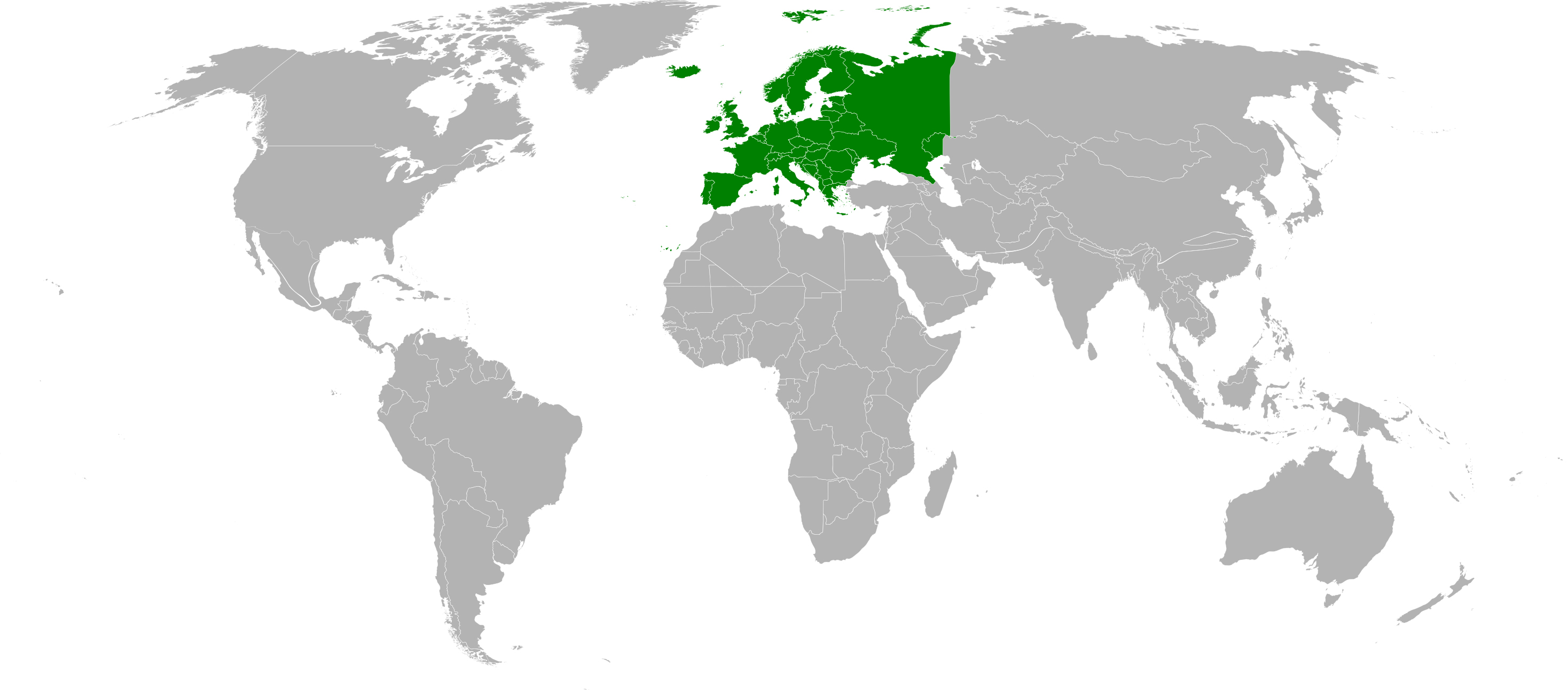 World distribution of Chrysis pyrrhina siciliaca