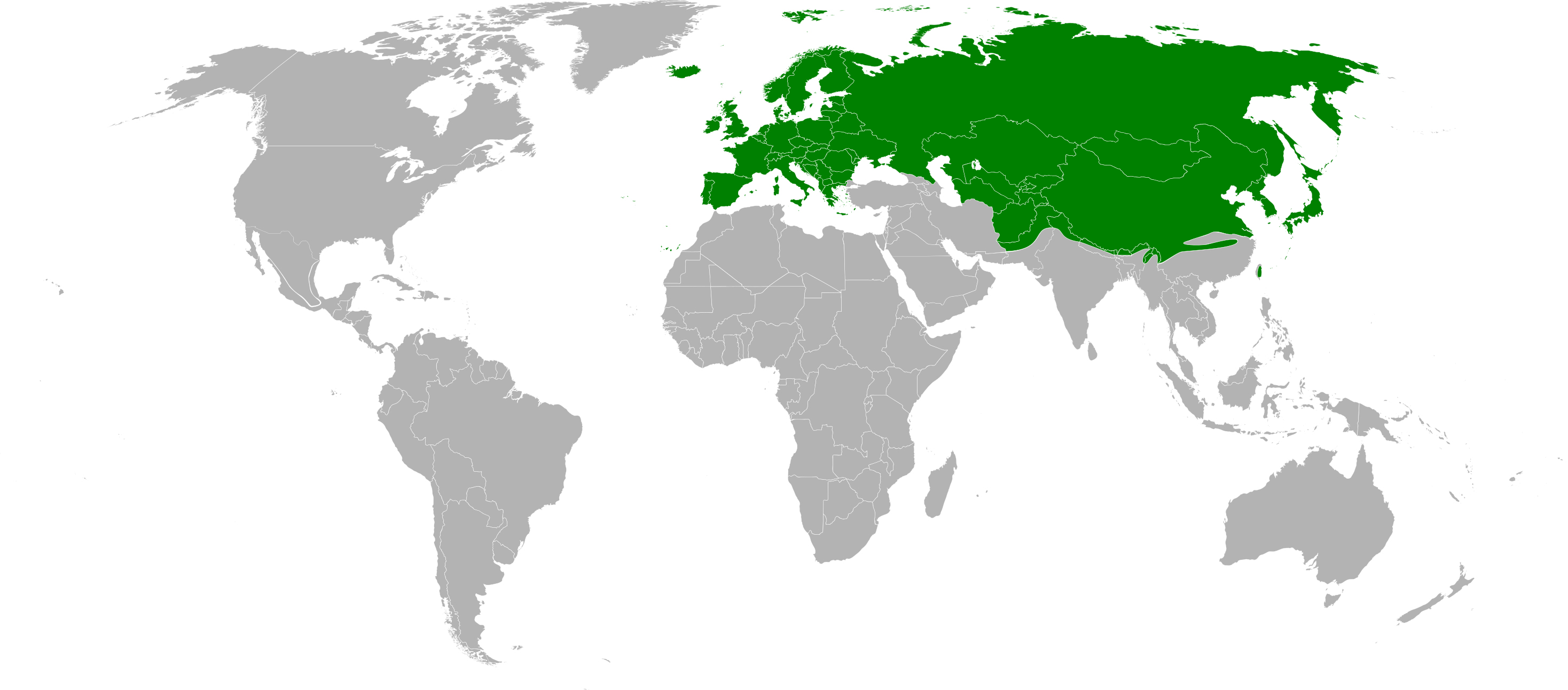 World distribution of Philoctetes horvathi