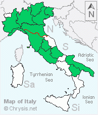 Italian distribution of Chrysis grohmanni krkiana