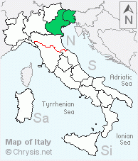 Italian distribution of Chrysis jucunda