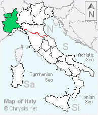 Italian distribution of Chrysis lucida