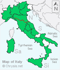 Italian distribution of Chrysis ragusae