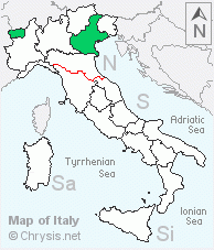Italian distribution of Chrysis rutiliventris vanlithi