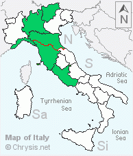 Italian distribution of Chrysis schencki