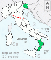 Italian distribution of Cleptes nigritus