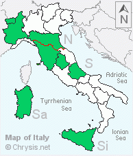 Italian distribution of Cleptes putoni