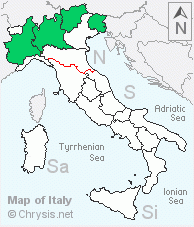 Italian distribution of Elampus bidens