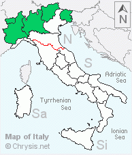 Italian distribution of Elampus bidens 