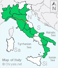Italian distribution of Elampus sanzii