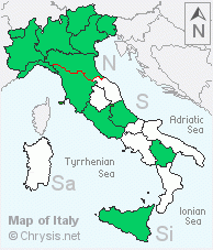 Italian distribution of Hedychridium monochroum