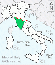 Italian distribution of Hedychridium pseudoroseum 