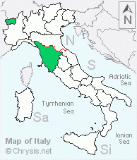 Italian distribution of Hedychridium valesianum