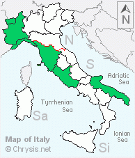 Italian distribution of Holopyga lucida