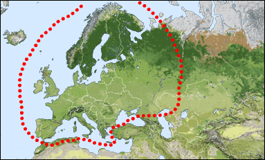 Chorology of Chrysis subcoriacea