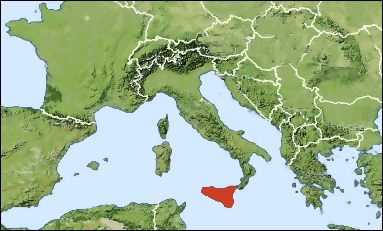 Chorology of Chrysis pyrrhina siciliaca