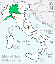 Italian distribution of Chrysis berlandi